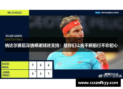 纳达尔赛后深情感谢球迷支持：是你们让我不断前行不忘初心